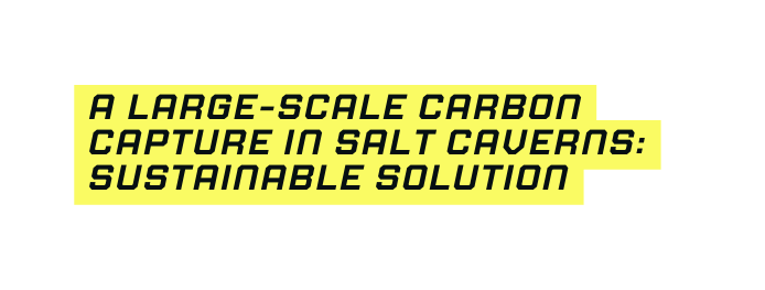 A Large Scale Carbon Capture in Salt Caverns Sustainable Solution